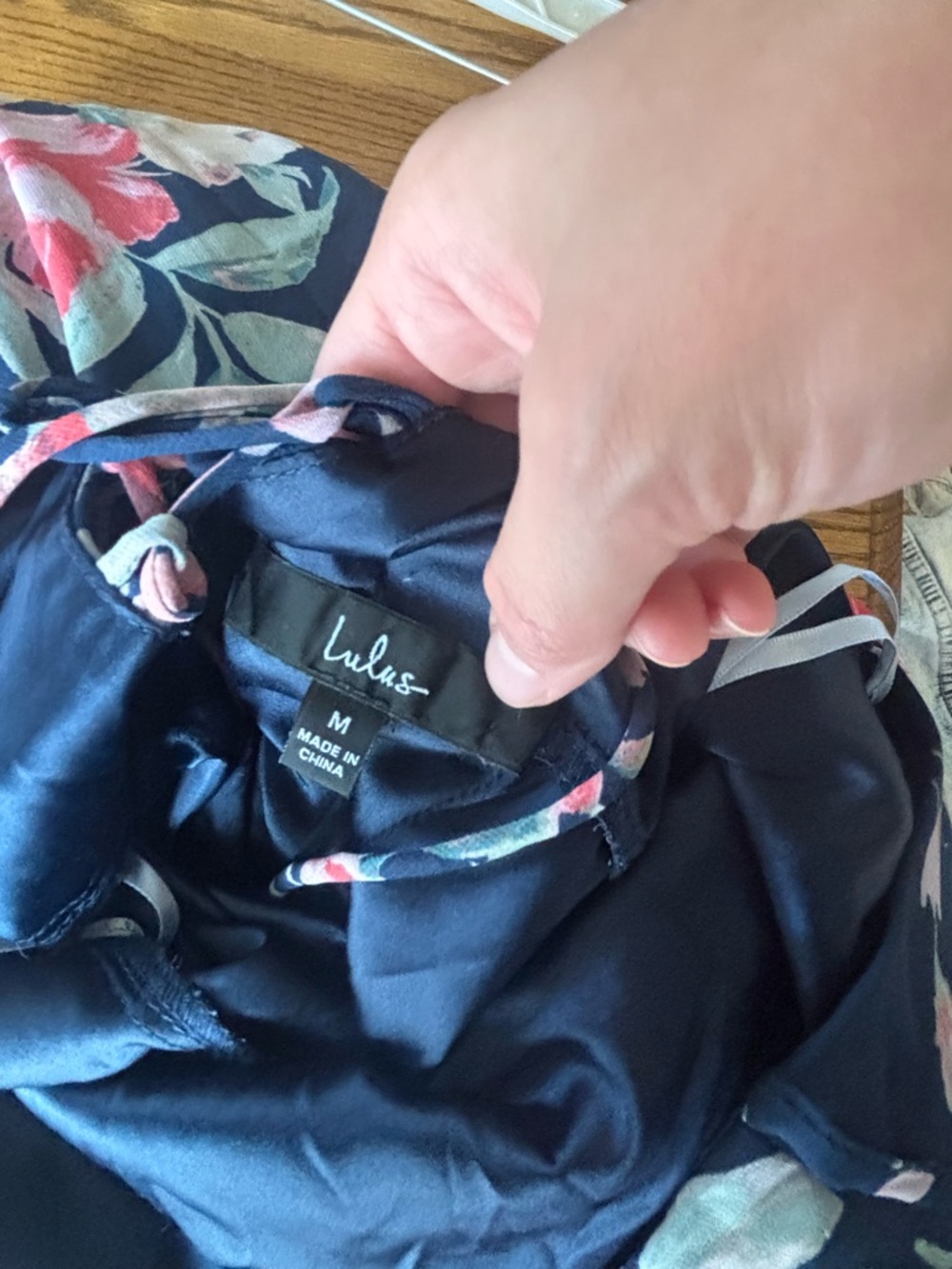 Lulu's Navy Floral Spaghetti-Strap Maxi Dress - Picture 6 of 6